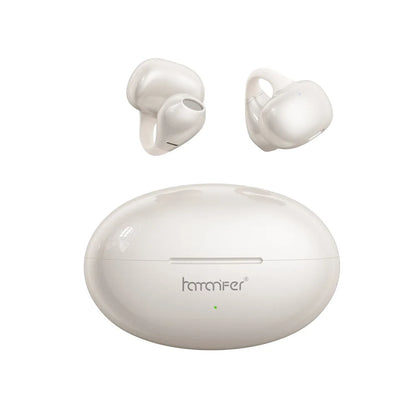 White Rechargeable Bluetooth Gaming and Sports Earphones