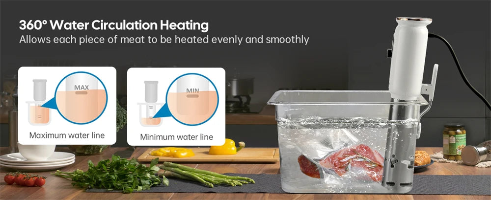 Smart Wi-Fi 1000W Immersion Circulator for Perfect Cooking