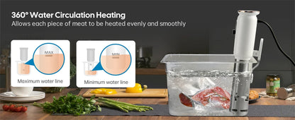 Smart Wi-Fi 1000W Immersion Circulator for Perfect Cooking