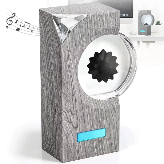 Portable Ferrofluid Music Rhythm Display Speaker Lamp Gray