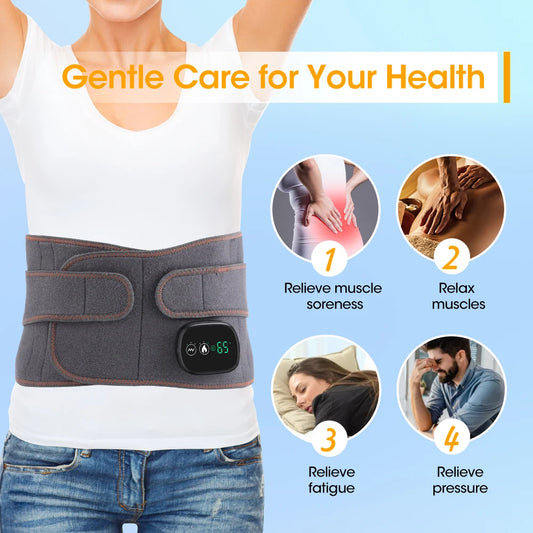 Hot Compress Back Belt with Adjustable Airbag Support
