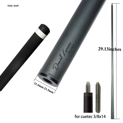 3-8x14 Flat 12.9mm Carbon Fibre Cue Shaft
