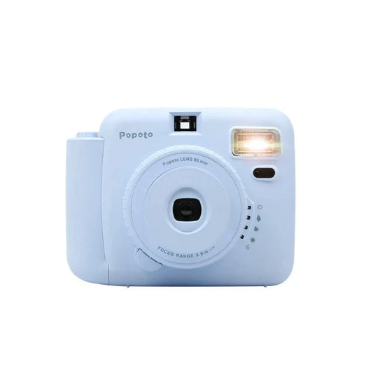 Blue Portable Instant Photo Camera Cute Macaron Design