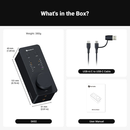 Compact Audio Amp with DSD256 PCM Support Black