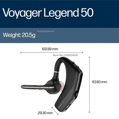 Wireless Bluetooth Headset 4Mic AI Noise Reduction Hands-Free