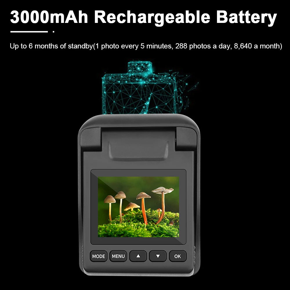 32MP 4K Outdoor Time-Lapse Camera with Rotating Screen