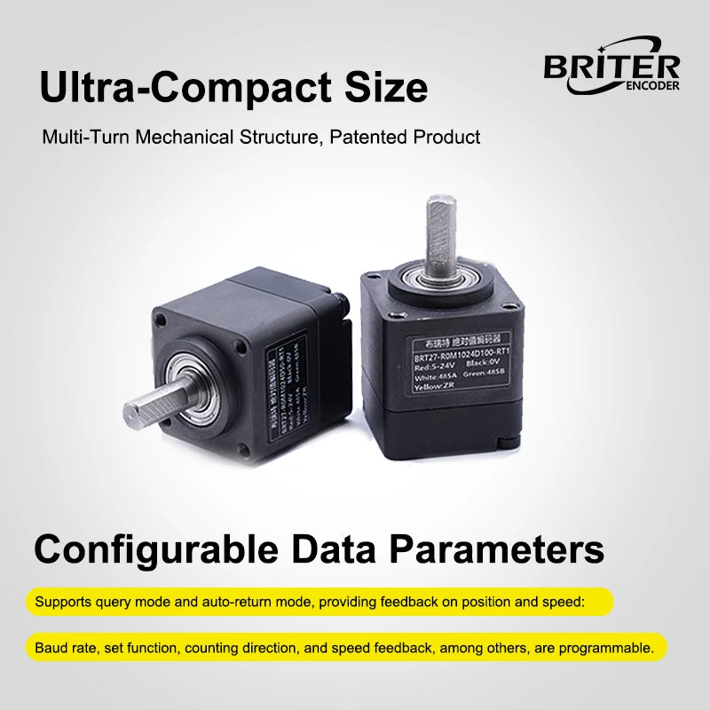 15-Bit 600 Turns IP68 Multi-Turn Absolute Rotary Encoder