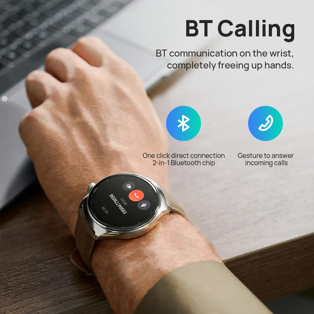 Khaki Gray Smartwatch 466×466 UHD GPS Bluetooth Call