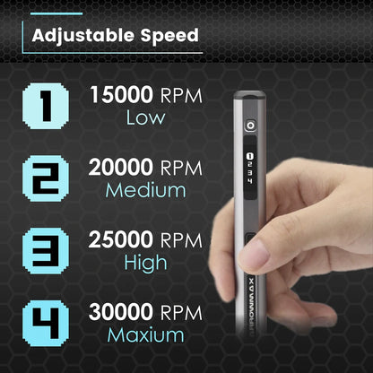 Cordless Rotary Engraving Pen with 42 Bits Ultra Black