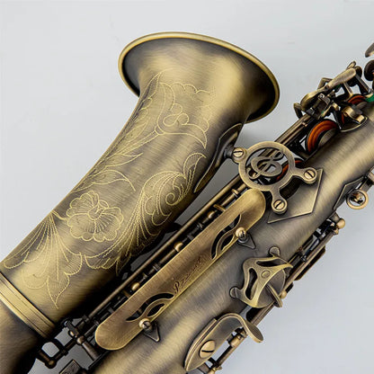 Antique Copper Alto Saxophone E-Flat Professional with Mouthpiece