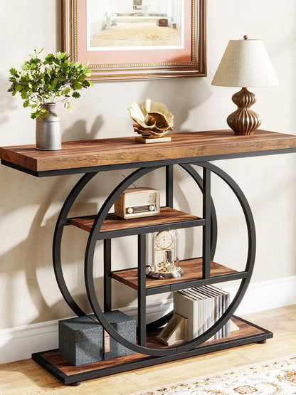 Entryway Sofa Table Dark Brown