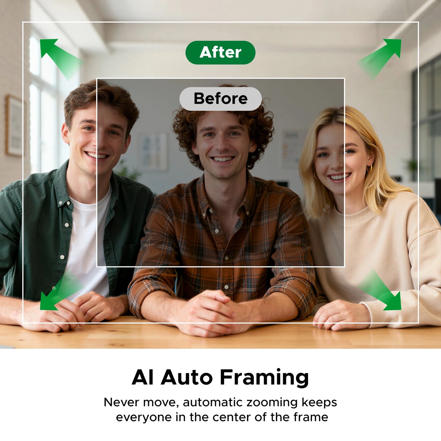 Smart 4K AI Webcam with Auto Framing and Gesture Control