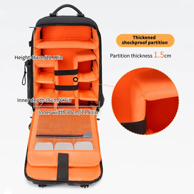 Outdoor Photography Backpack SLR Bag with Multiple Storage Green