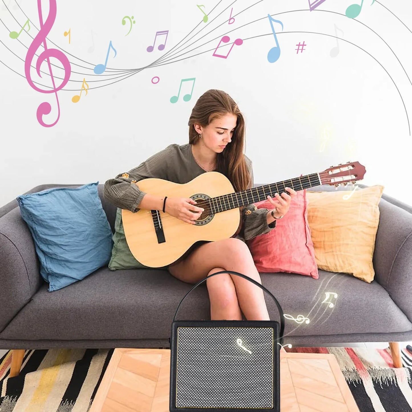 30W Portable Guitar Amplifier with Bluetooth and Multi Effects