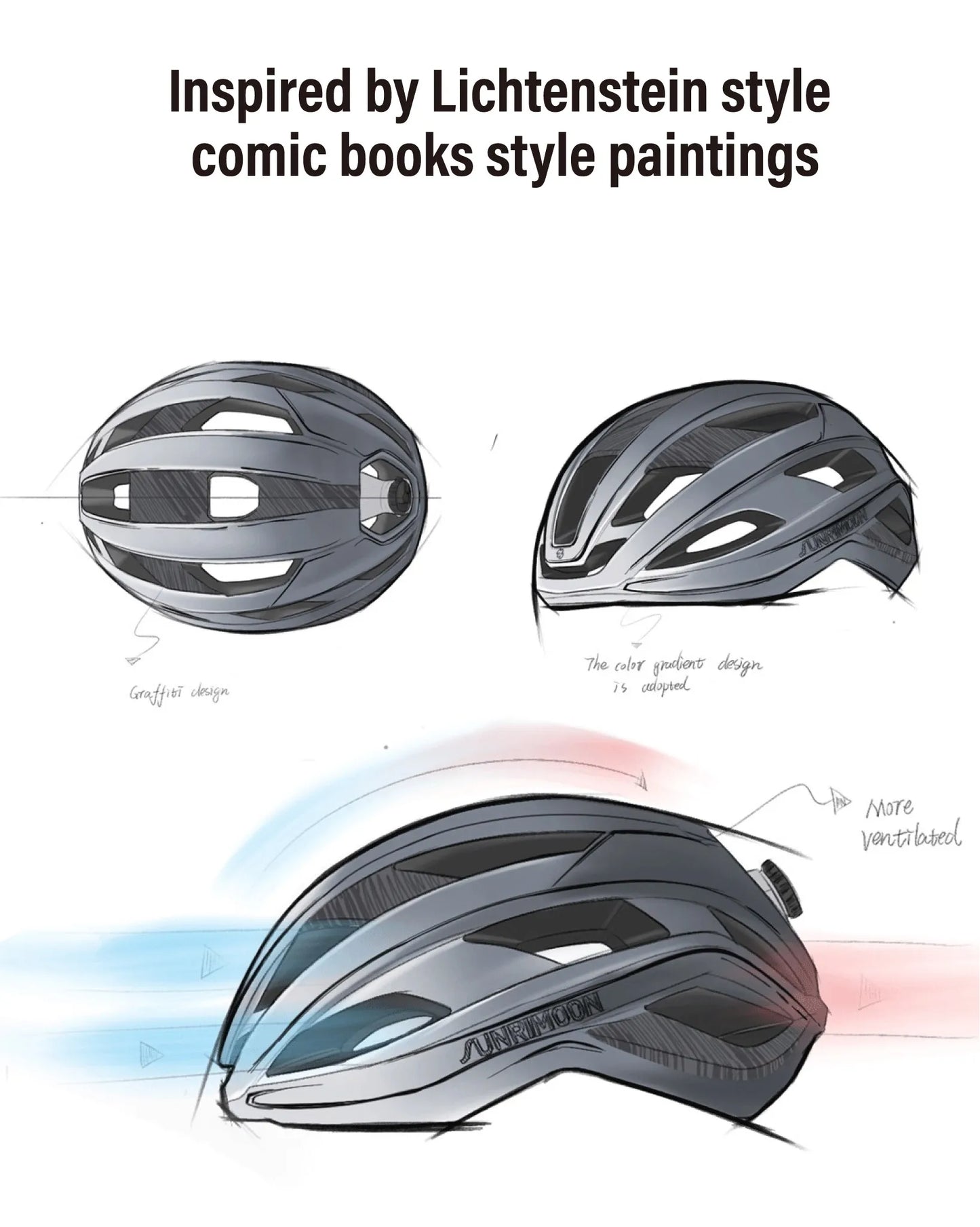 Breathable Cycling Helmet 3D Printed M Size Black