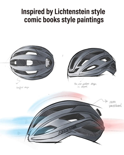 Breathable Cycling Helmet 3D Printed M Size Black
