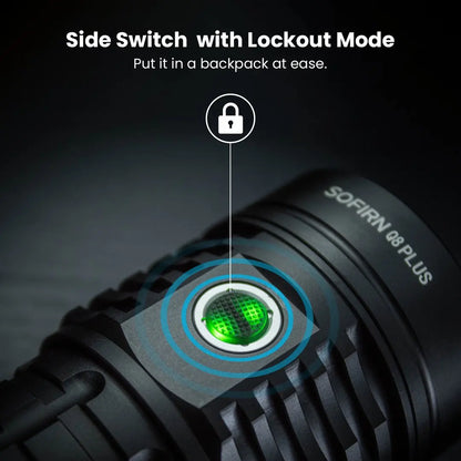 High-Power 16000lm LED Torch USB-C Rechargeable 6500K