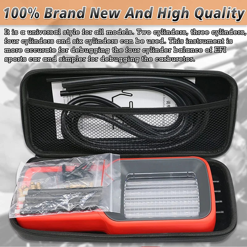 Portable Carb Synchrometer Vacuum Gauge for Motorcycle Engine Tuning