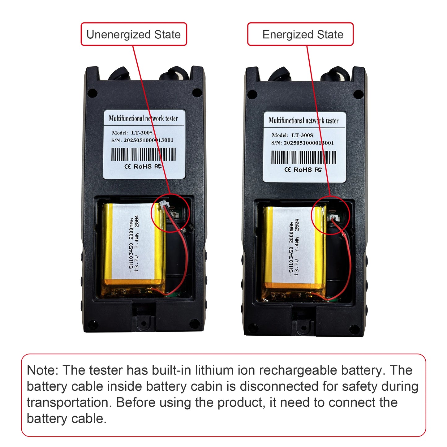 3 Inch Rechargeable Network Cable Tester Line Tracer
