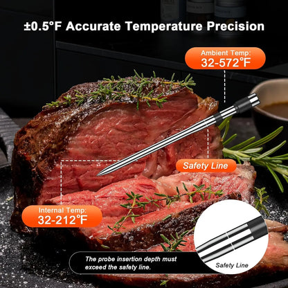 Wireless Bluetooth Meat Thermometer 4 Probe Smart BBQ