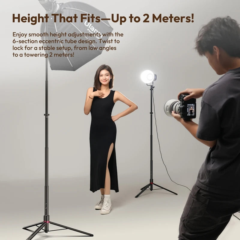 2m Heavy Duty Foldable Light Stand 5kg Load