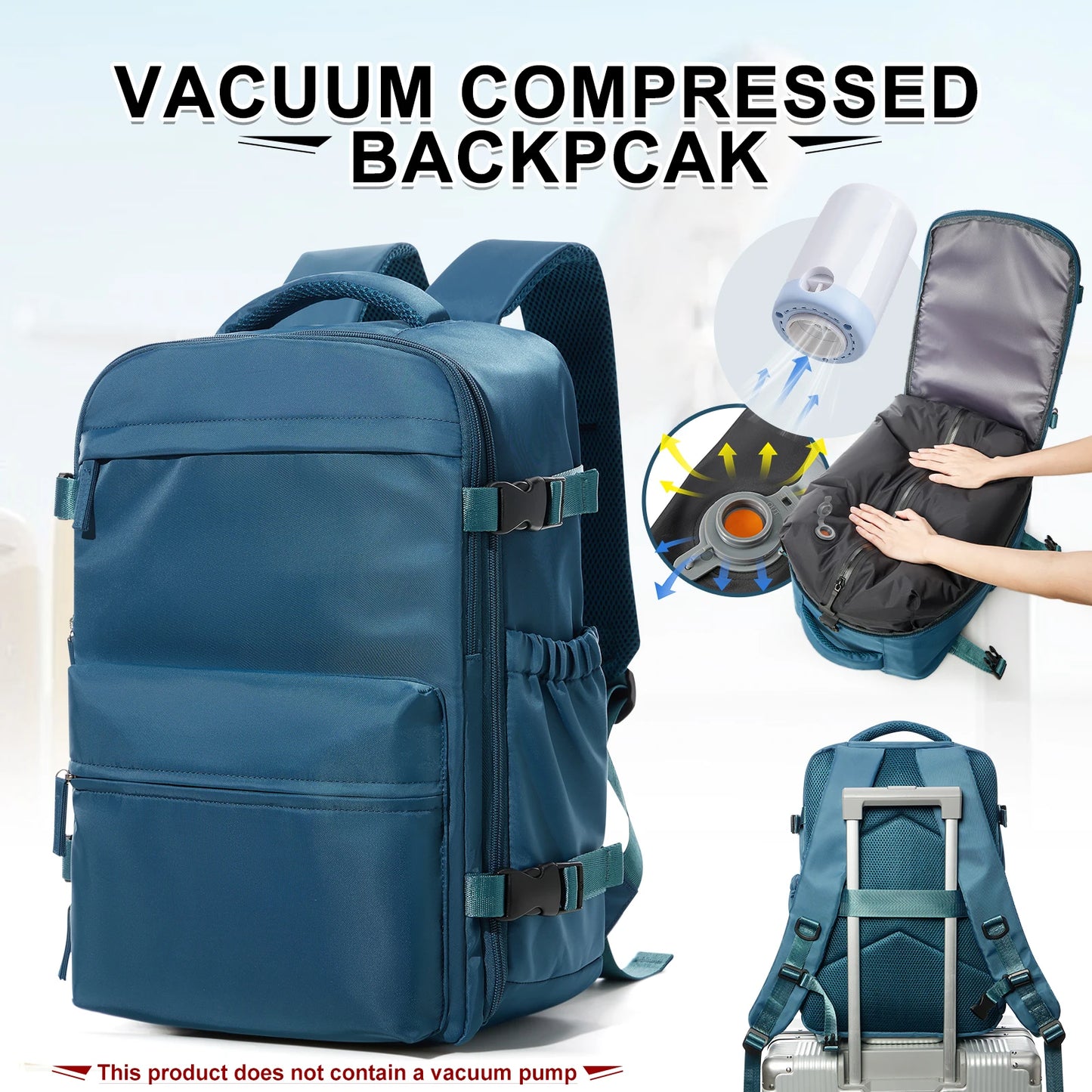 Carry On Backpack for Airline Cabin with Laptop Storage Purple