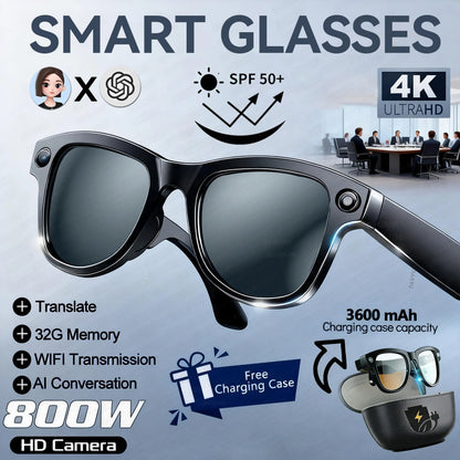 2026 Anti-Shake Smart Sunglasses Video Recording