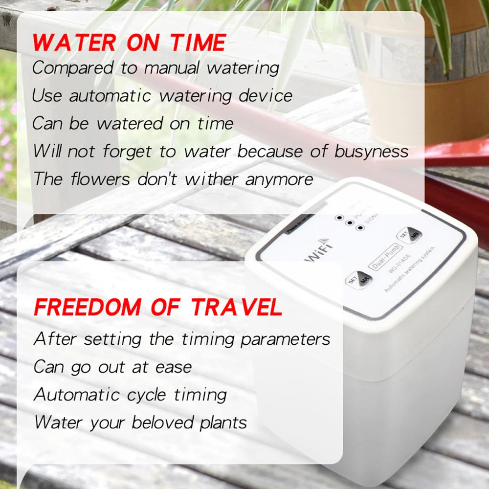 Smart WiFi Drip Irrigation System with Dual Pumps