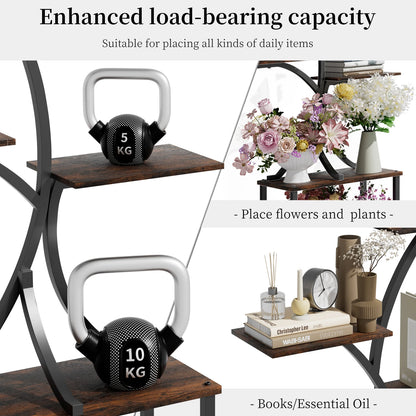 Tree Shaped Plant Stand with Multiple Display Shelves