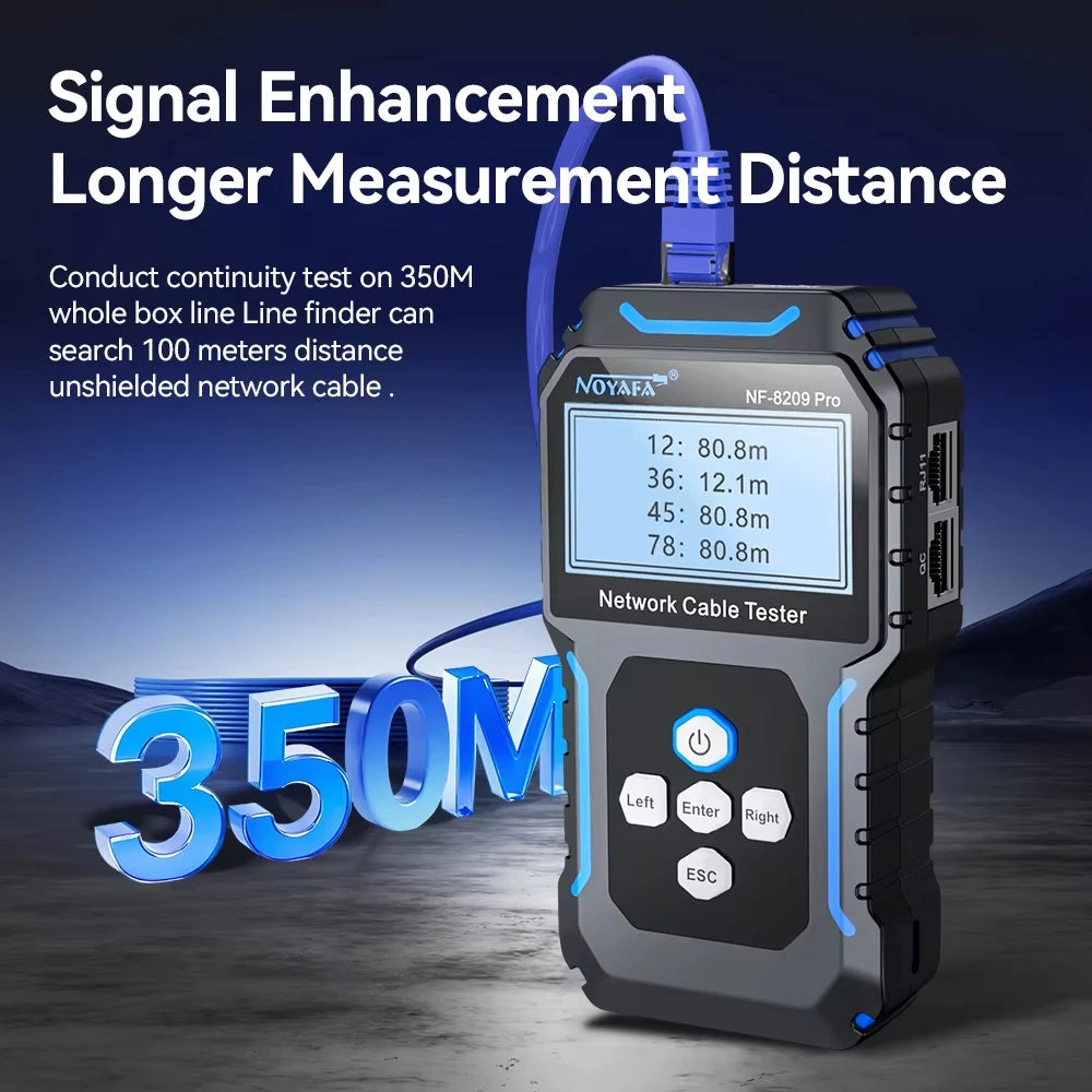 Professional Network Cable Tester Cat5 Cat6 PoE Length Tester