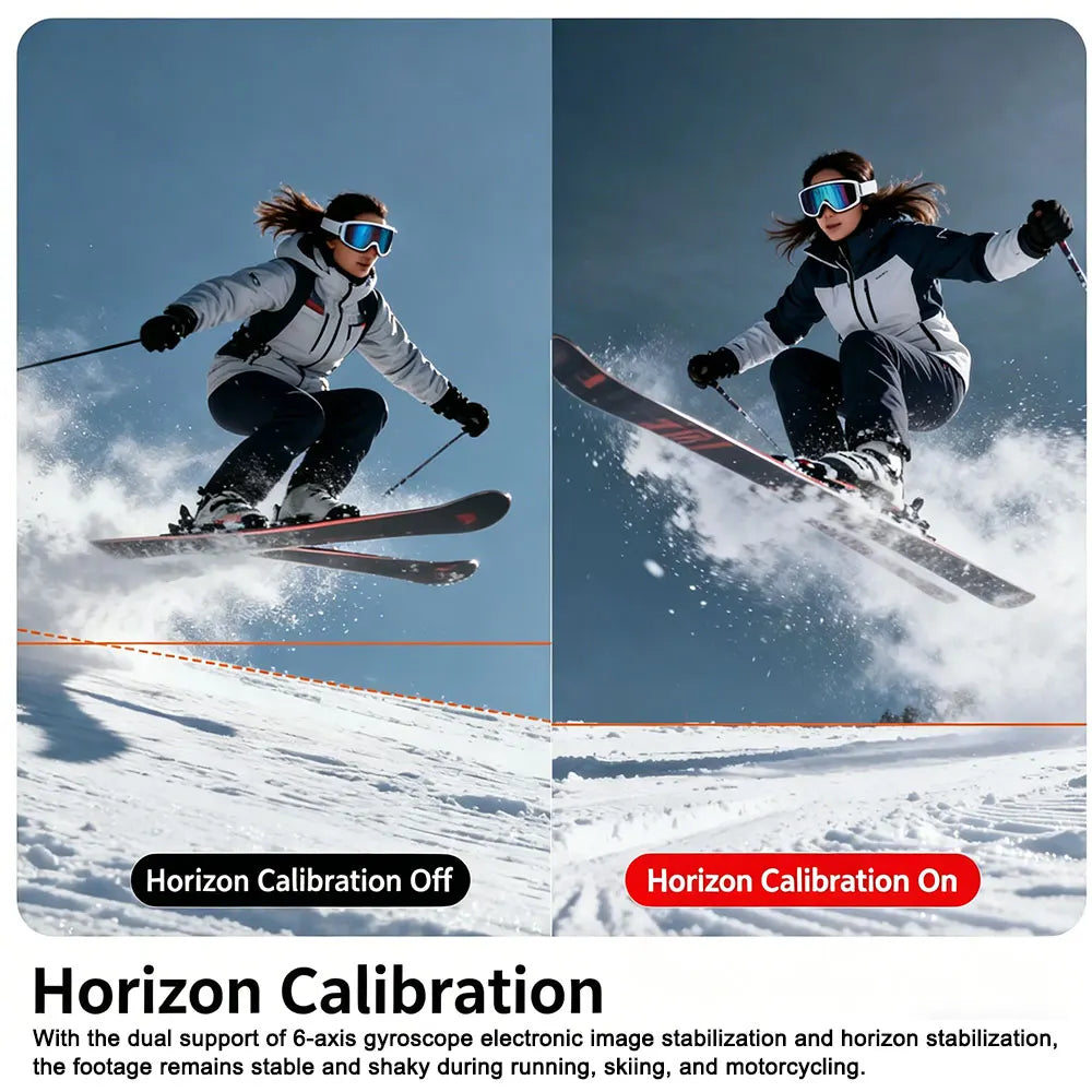 5K Dual Screen Action Camera 4K 60FPS 6-Axis Stabilization