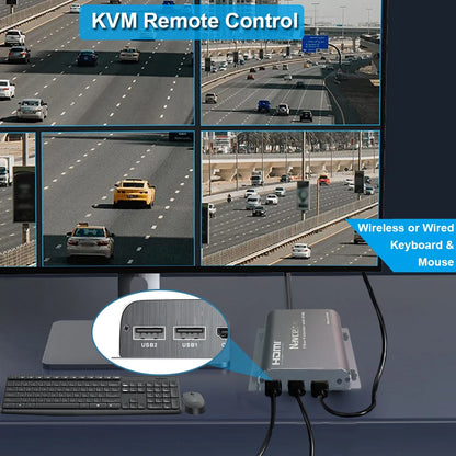 20Km HDMI Fiber Optic USB KVM Extender