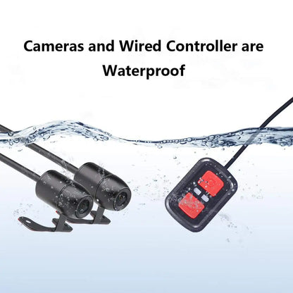1080p Motorcycle DVR Front Rear Dual Camera Waterproof Night Vision