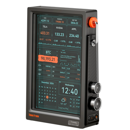 Black 10.1" Smart Clock and Dashboard