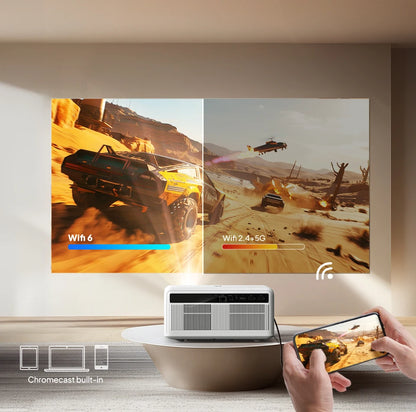 Portable Smart Projector 1080p 4K Support WiFi 6