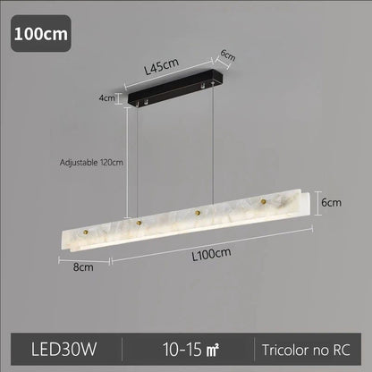 Linear LED Pendant Light Black 100 cm Tricolor Dimmable