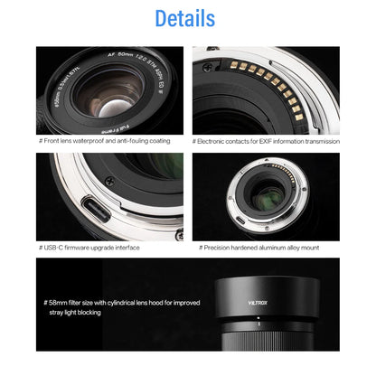 50mm f2.0 Full Frame Auto Focus Lens for Nikon Z