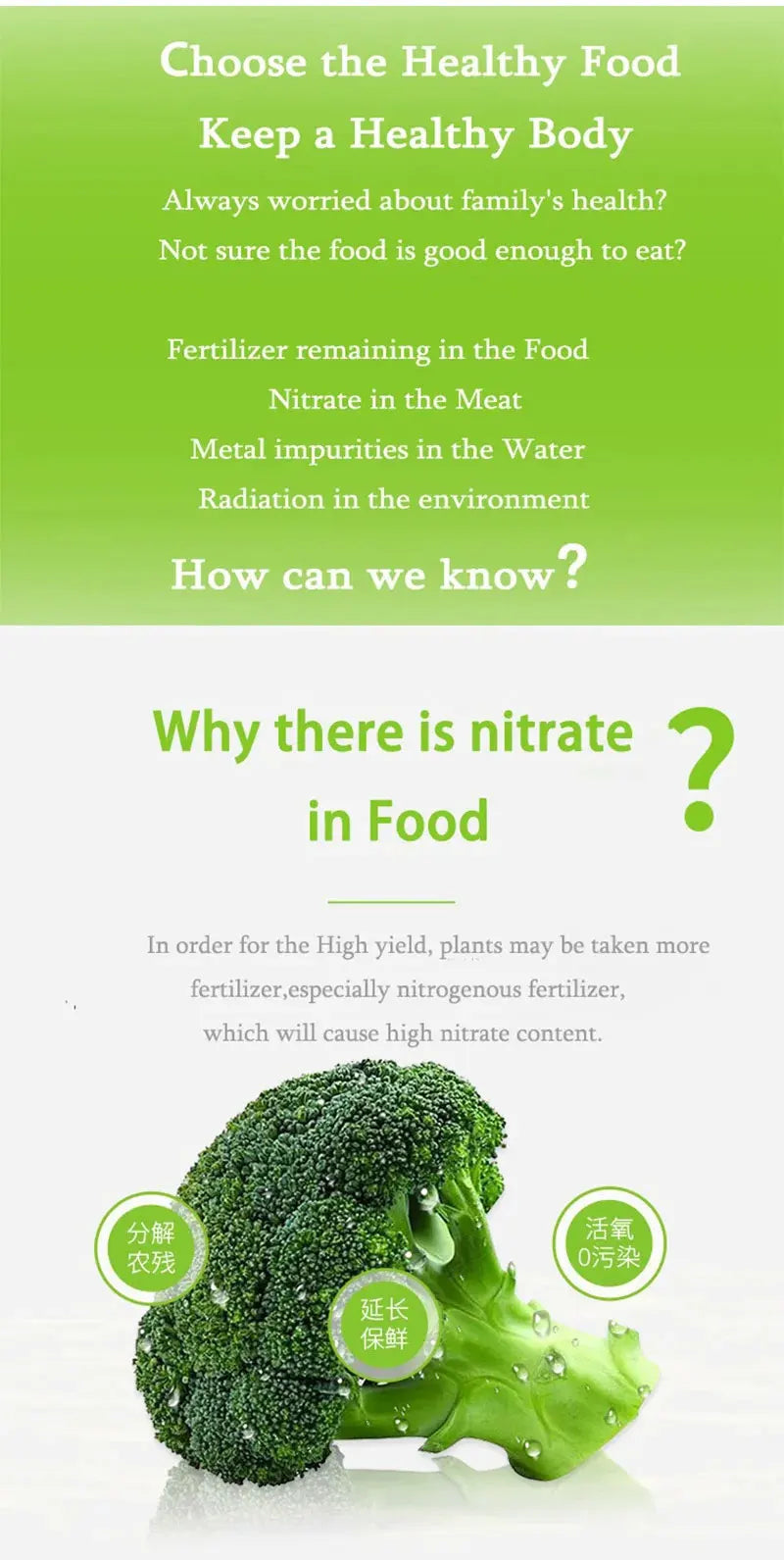 Portable TDS and Radiation Detector for Food Water White