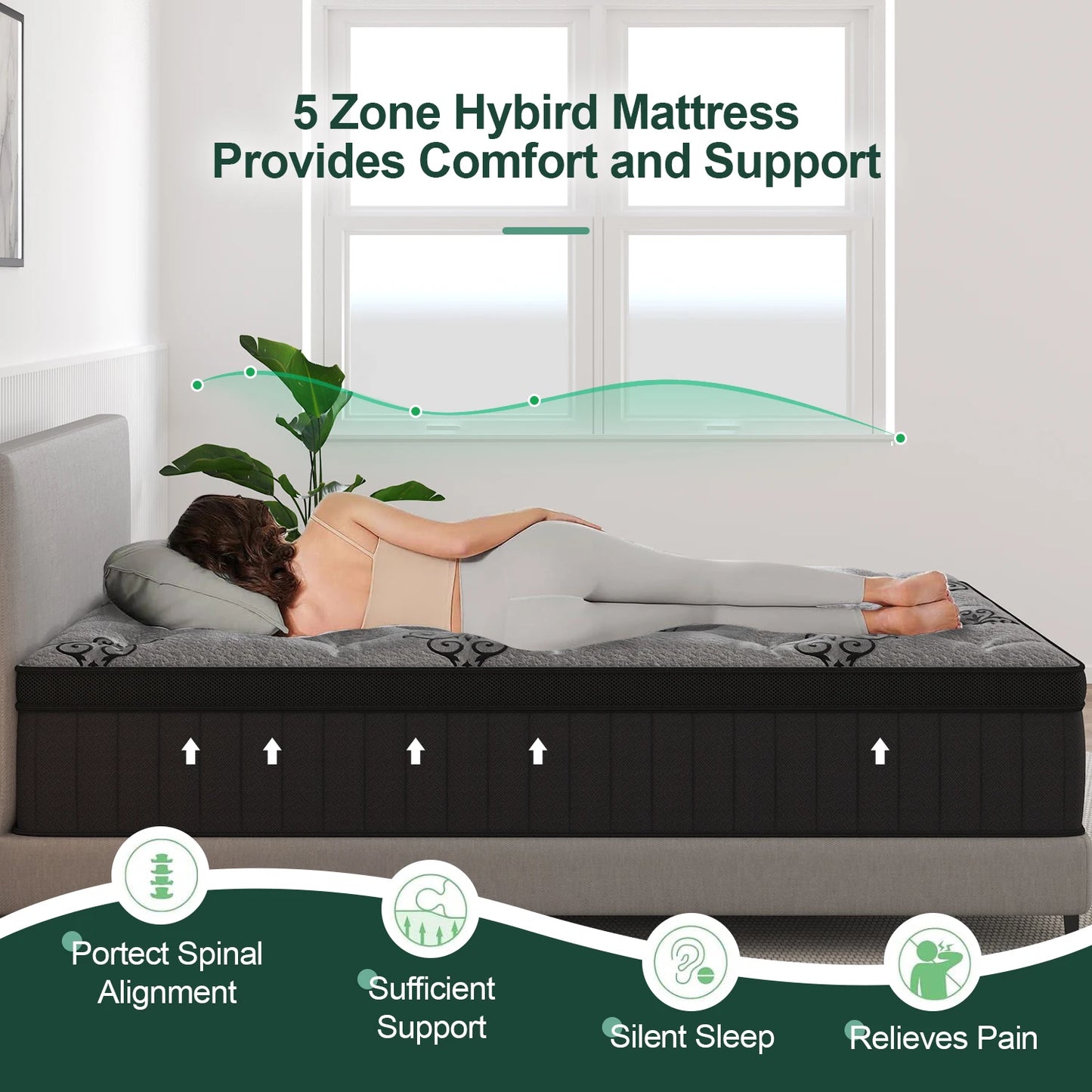 King Euro Top Pocket Spring Mattress 34cm Medium Firm
