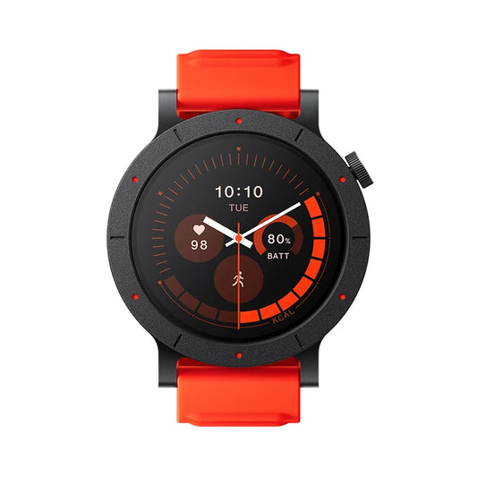 Rechargeable Smartwatch with GPS Blood Oxygen Monitor Orange Edition