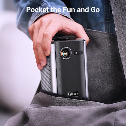 Portable 4K Smart Mini Projector WiFi Bluetooth Battery