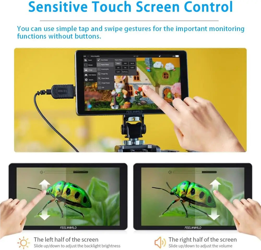 6 Inch 4K Touchscreen Field Monitor 1200nit HDR