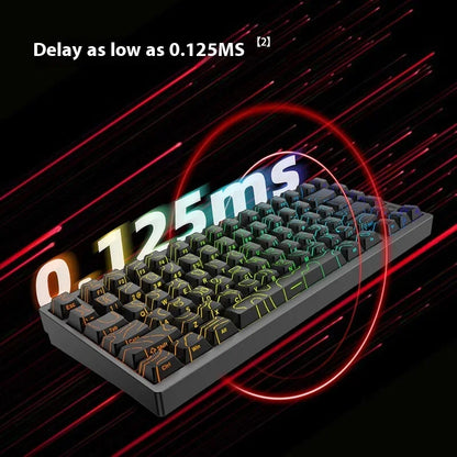 Silver Mechanical Keyboard RGB Hot-Swap Aluminum Magnetic Switch