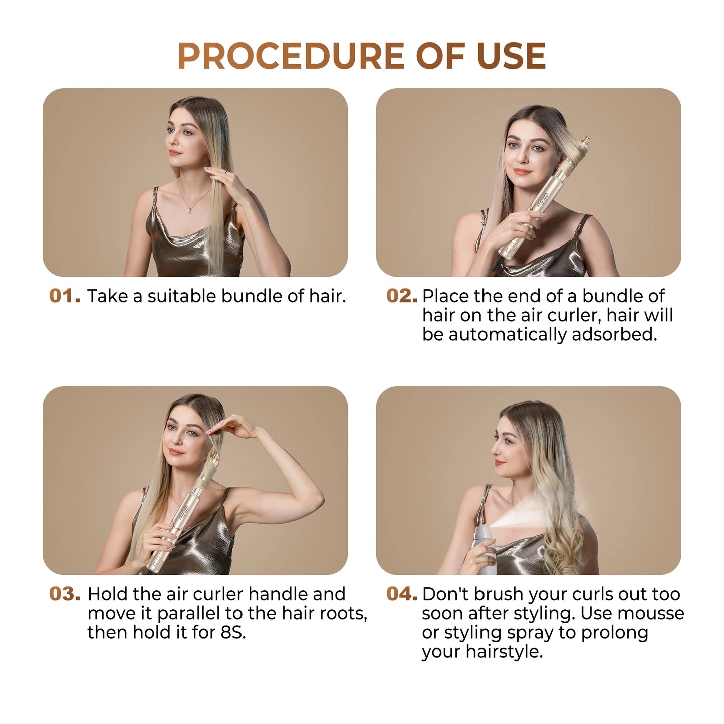 8 in 1 Professional Hair Dryer and Styling Tool Set