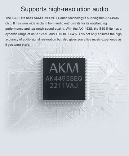 Black E30II LITE High-Resolution DAC with Remote Control