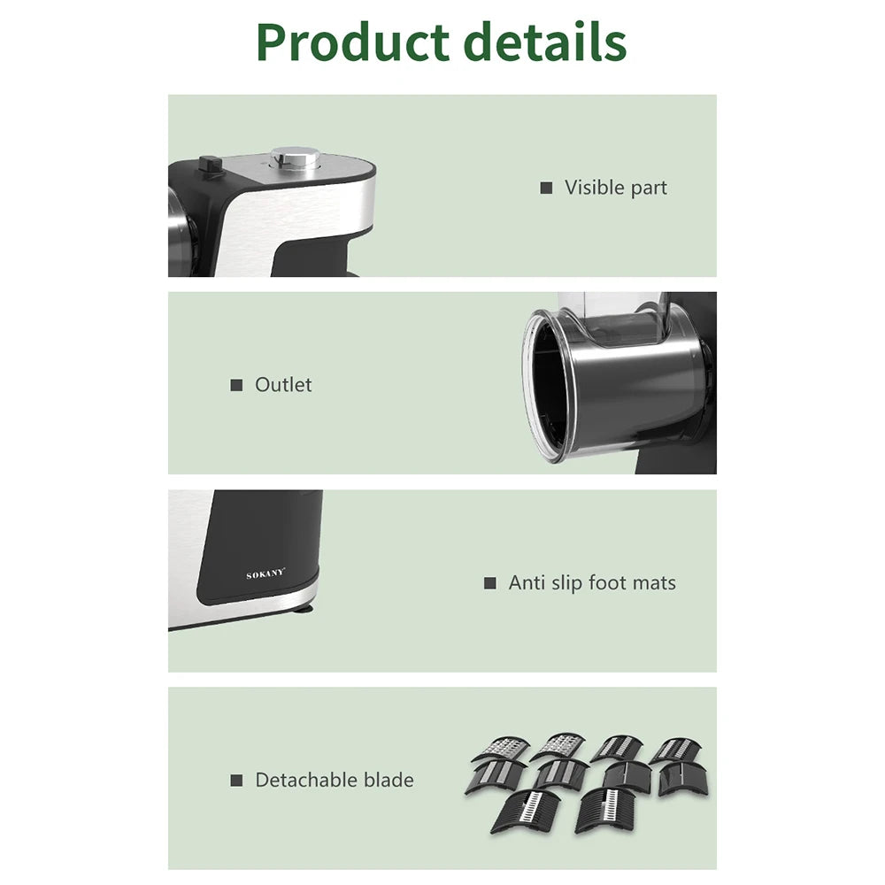 High Power Stainless Steel Multi Function Kitchen Chopper 1000W