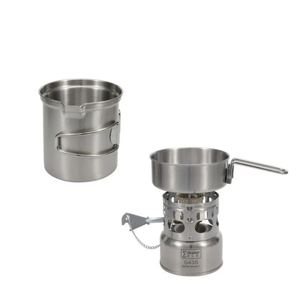 Portable Camping Cooking Set with Gas Stove & Pots