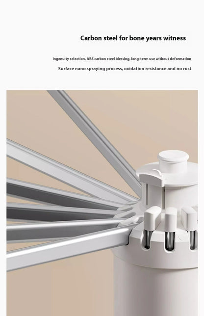 Foldable Clothes Drying Rack Portable Rotating Design