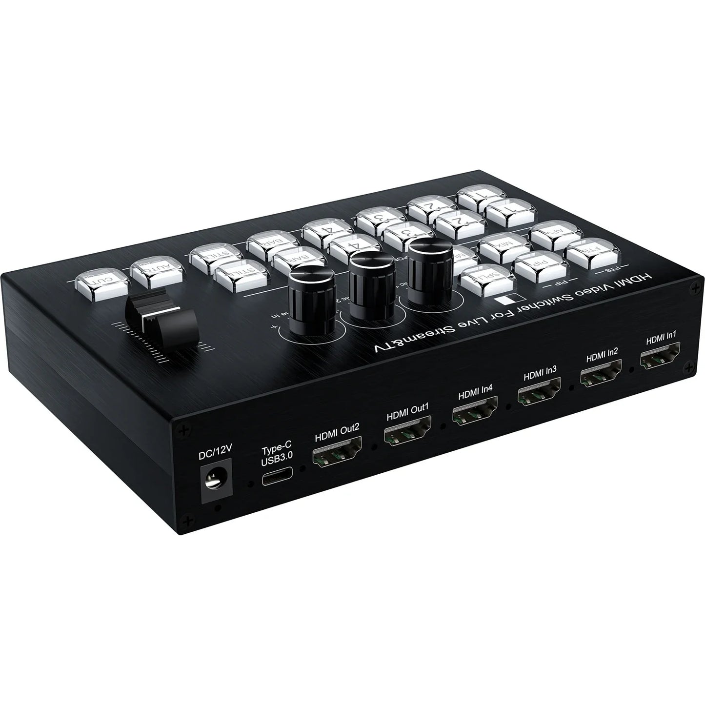 4-Channel HDMI Video Mixer Switcher with 1080p Live Streaming