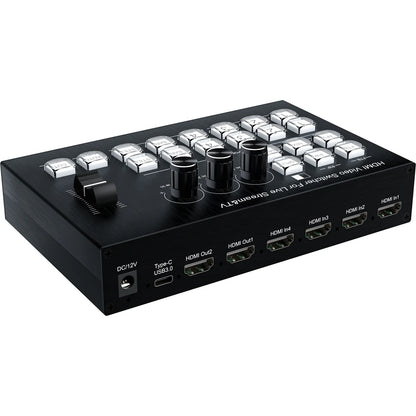4-Channel HDMI Video Mixer Switcher with 1080p Live Streaming